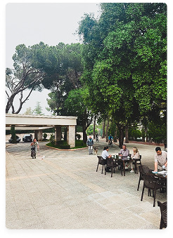 Open-air event terrace overlooking Mount Lebanon